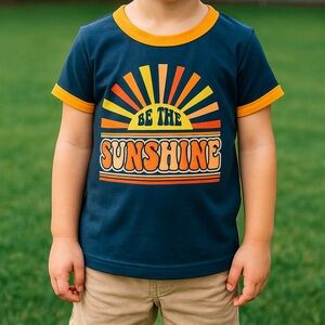 Be The Sunshine Kids T-Shirt - Blue and Orange